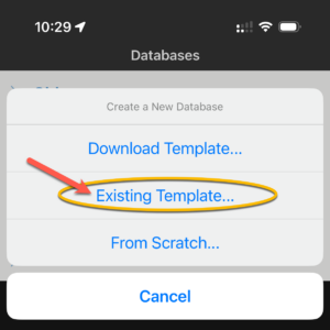 existing db